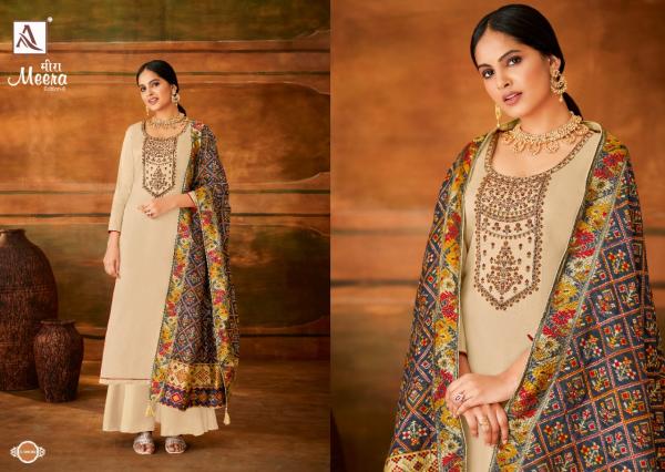 Alok Meera Zam Cotton Designer Embroidery Dress Material